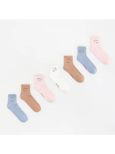 Reserved Ponožky Pusheen 7 pack vícebarevná