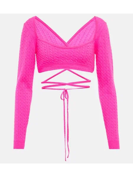 Vuneni džemper Patou ošišan ružičasta