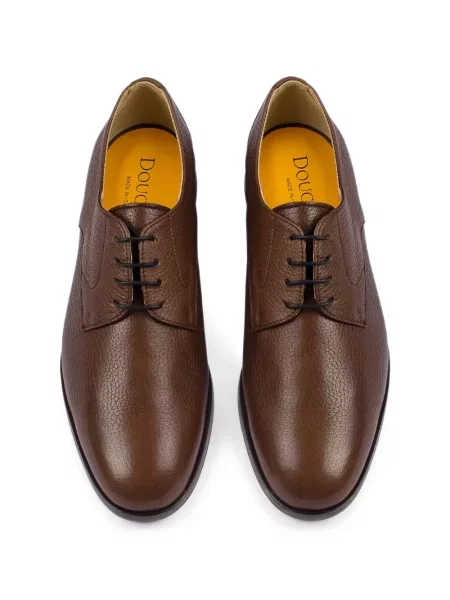 Pantofi loafer Doucal's cu șireturi din piele maro
