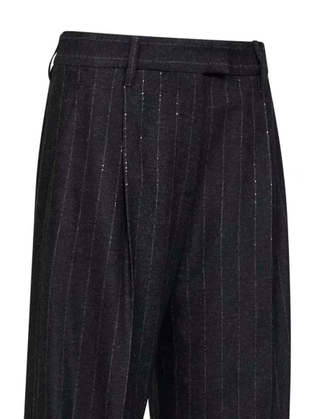 Pantaloni Brunello Cucinelli cu dungi gri