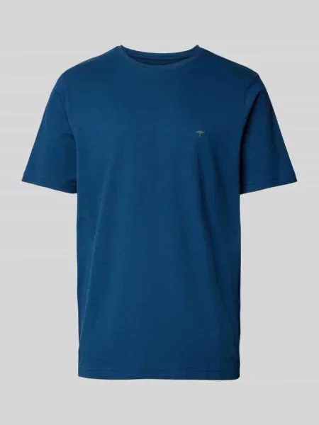 T-shirt z nadrukiem z logo Fynch-hatton granatowa