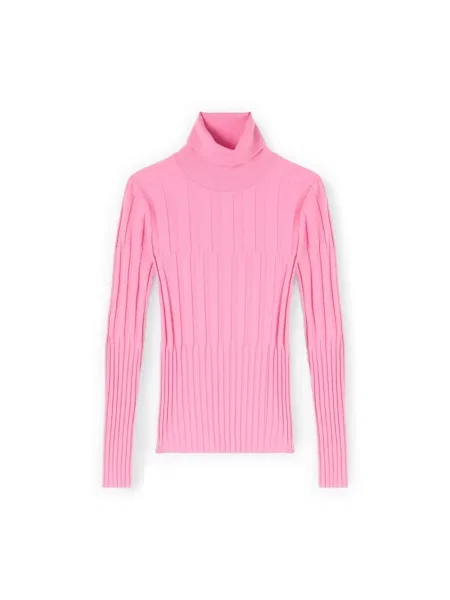 Golf golf Motivi asymetryczny prążkowany różowy