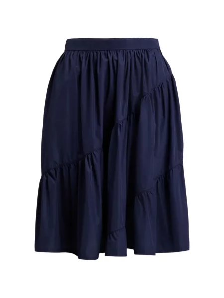 Fustă midi Ralph Lauren Collection până la genunchi albastru