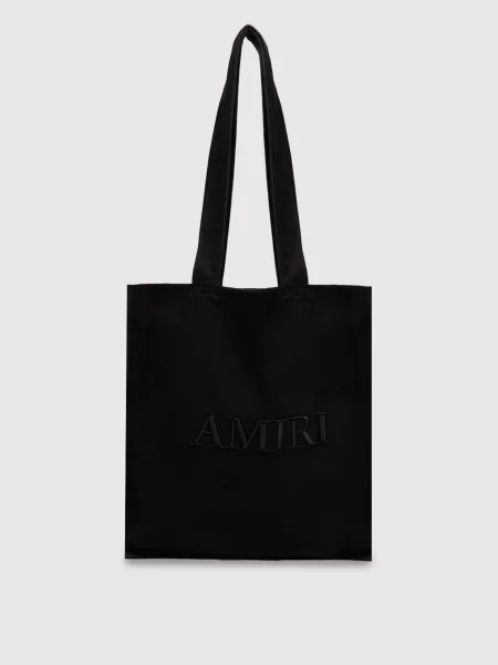 Шопер з вишивкою логотипа Amiri чорний
