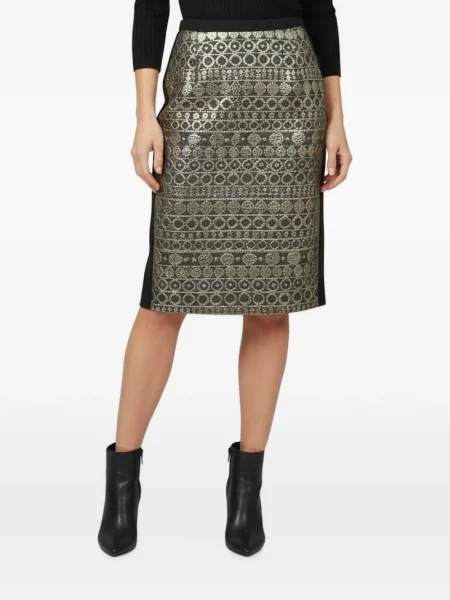 Fustă tip creion Weekend Max Mara cu imprimeu geometric din jacard