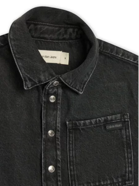 Calvin Klein Jeans Košile černá džínovina šedá