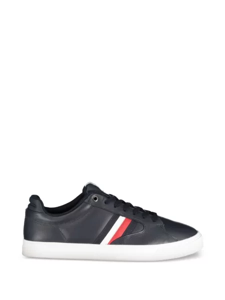 Bőr csíkos sneaker Tommy Hilfiger kék