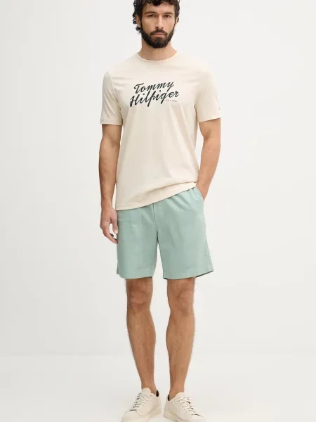 Tommy Hilfiger tričko pánske béžová
