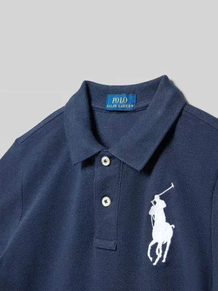 Koszulka polo o kroju regular fit z czystej bawełny Polo Ralph Lauren granatowa