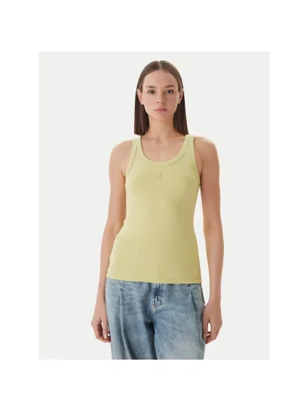 HUGO Топ Datamia Svetlozelena Slim Fit