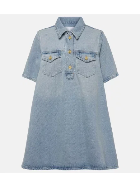 Sukienka jeansowa Ganni niebieska