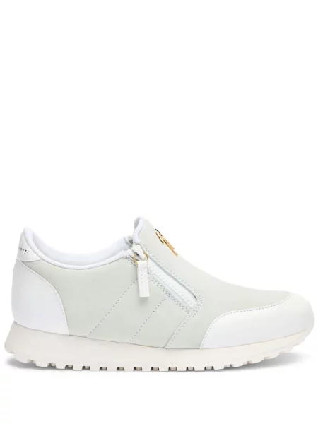 Sneakerși Giuseppe Zanotti din piele de căprioară alergare alb