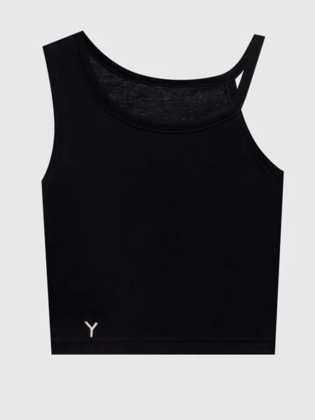 Топ з вишивкою монограми Y`s Yamamoto чорний