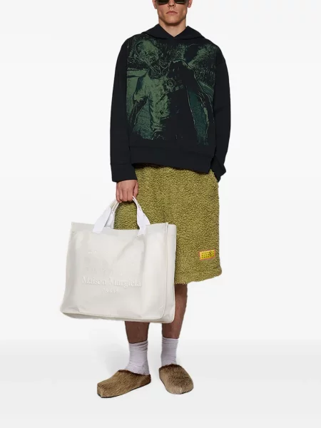 Hoodie Mm6 Maison Margiela με σχέδιο μαύρο