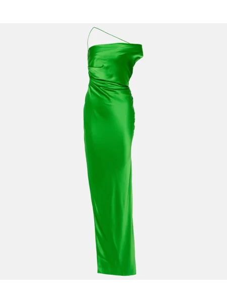 Rochie The Sei din satin verde