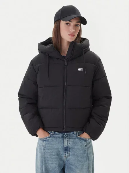 Tommy Jeans Zimní bunda černá