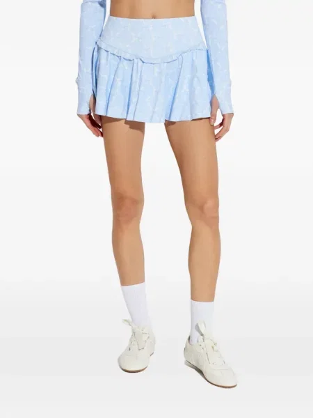 Fustă Loveshackfancy cu funde albastru