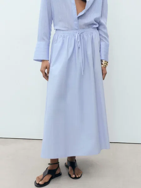 Спідниця максі MANGO блакитний