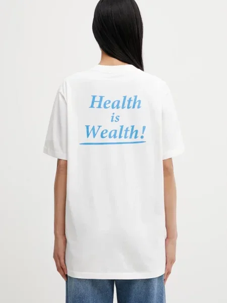 Sporty & Rich tricou din Health is Wealth alb