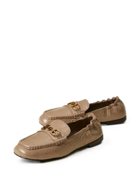Mocasini Twinset din piele cu imagine