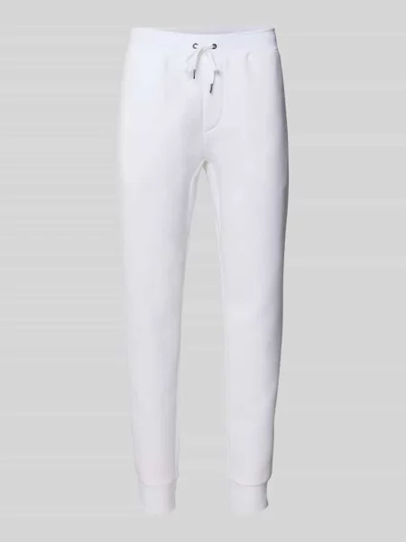 Spodnie dresowe Polo Ralph Lauren zwężane białe