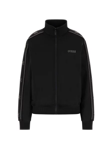 GUESS Mikina Octavia / stříbrná černá