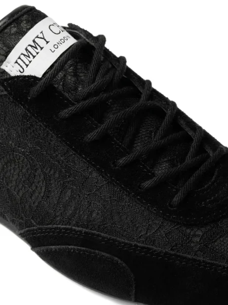 Sneakerși Jimmy Choo din dantelă negru
