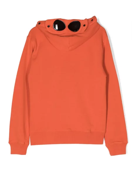 Bluza z kapturem dziecięca C.p. Company pomarańczowa