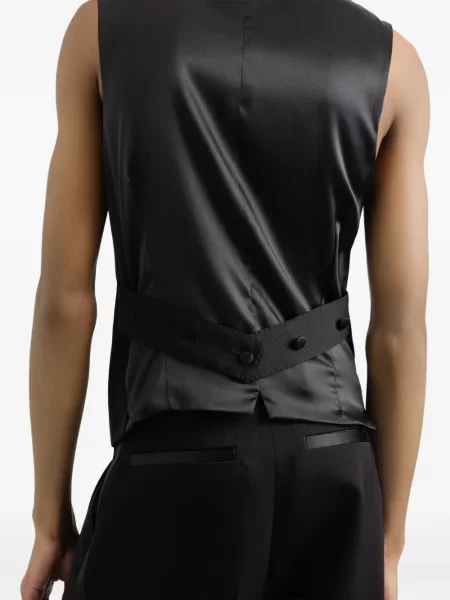 Vestă Dolce & Gabbana din satin negru