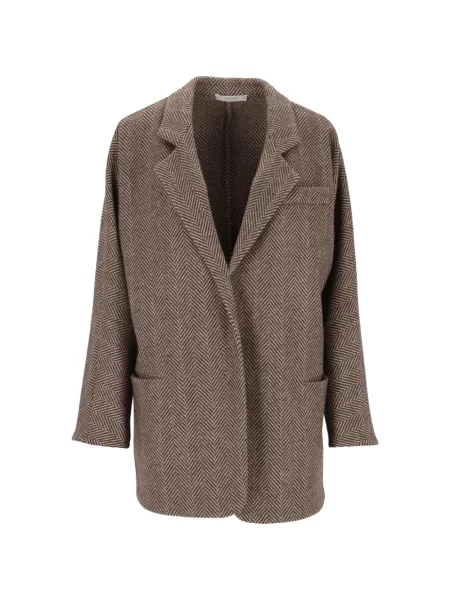 Sacou Dusan cu model herringbone maro