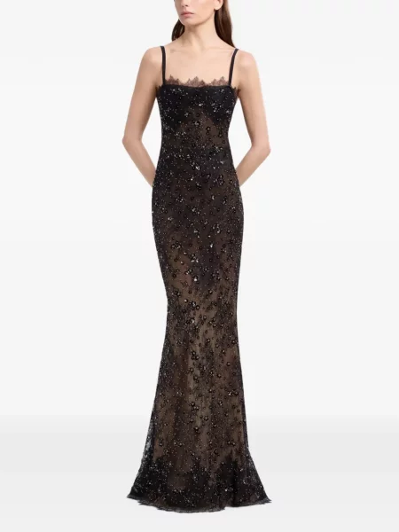 Rochie maxi Elie Saab cu paiete negru