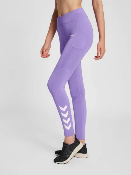 Legginsy mid-rise Hummel MT Chipo fioletowe
