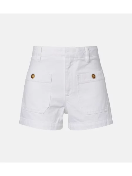 Pantaloni scurți din denim Frame alb