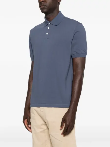 Scurt tricou polo Brunello Cucinelli albastru
