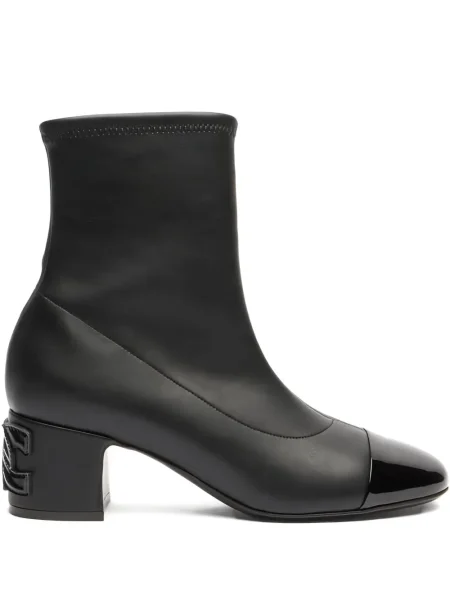 Cizme scurte Casadei din piele negru