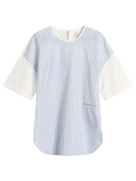 Koszula Stel w paski popelinowa niebieska