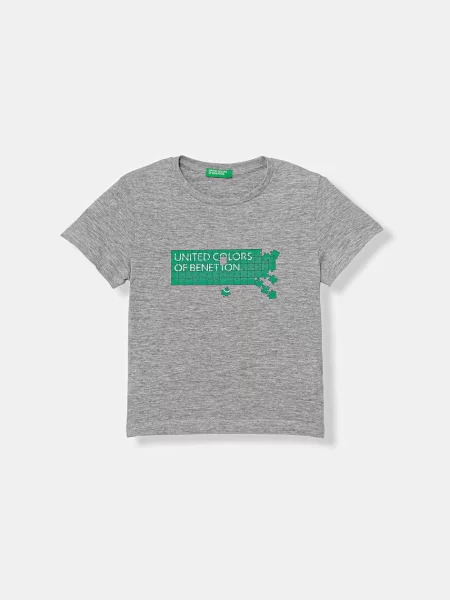 United Colors of Benetton tričko s bavlnou šedé