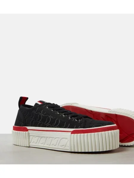 Sneakerși Christian Louboutin cu platformă negru