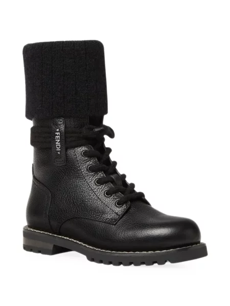 Botine Fendi din piele negru