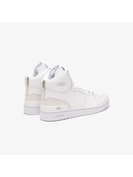 Lacoste Tenisówki Mid Embossed Logo białe