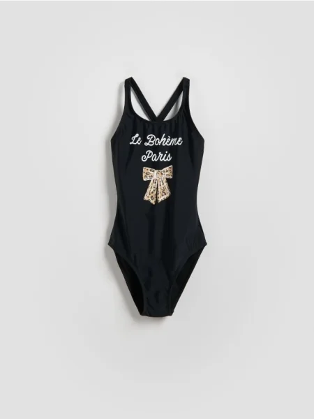 Reserved Costum de baie întreg negru