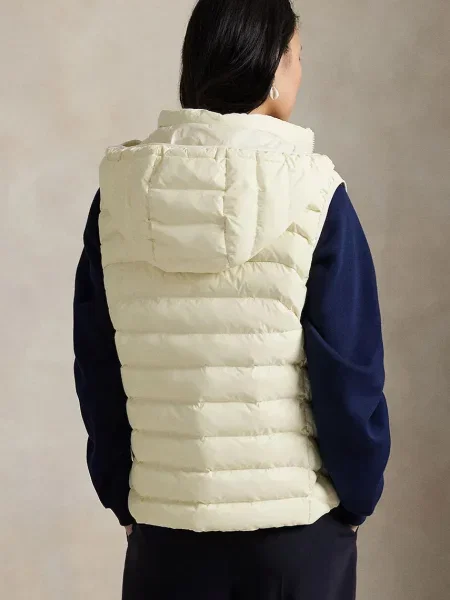 Polo Ralph Lauren brezrokavnik s kapuco bež