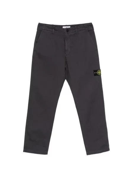 Pantaloni Stone Island cu strasuri gri