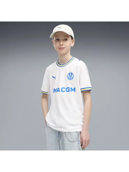 PUMA Młodzieżowa koszulka domowa Olympique Marsylia Odzież biały
