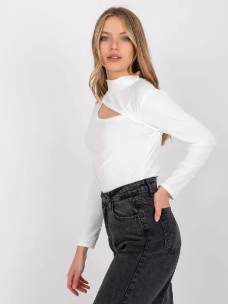 Bluză Fashionhunters alb