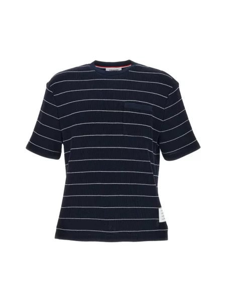 Koszulka Thom Browne w paski niebieska