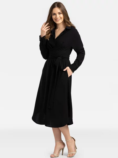 Sukienka koszulowa Perso czarna