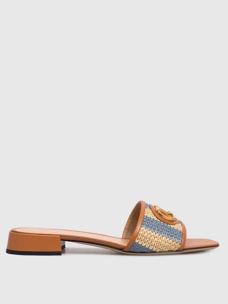 Мюлі емблемою Valentino коричневі