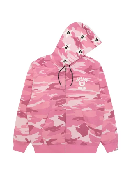 Hanorac cu glugă Aape By A Bathing Ape cu model camuflaj roz