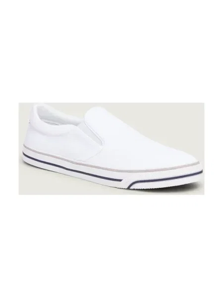 Dolce & Gabbana Slip on cu adaos de piele alb